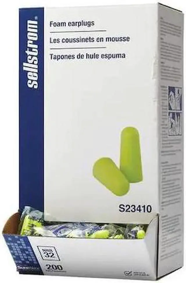 Main image of SELLSTROM S23410 Disposable Uncorded Ear Plugs, Bullet Shape, 32 dB, 200 Pairs
