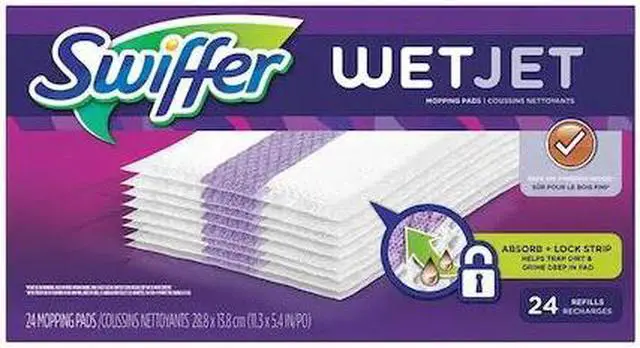 Main image of SWIFFER 08443 Refill Mopping Pads, White, Synthetic, PK4