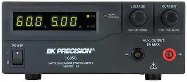 Alt view image 6 of 6 - B&K PRECISION 1685B Switching DC Power Supply, 100/240V AC, 60V DC, 300W, 5A