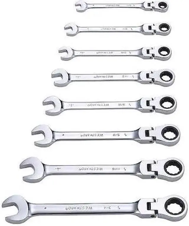 Main image of WESTWARD 35Z115 Ratcheting Wrench Set,Pieces 8
