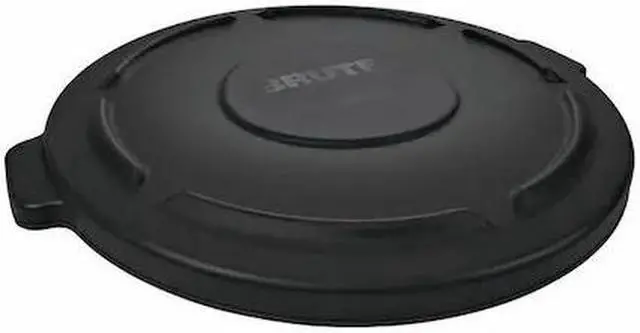 Alt view image 2 of 4 - RUBBERMAID 1779738 Brute Trash Can Top,Flat,Snap-On Closure,Black
