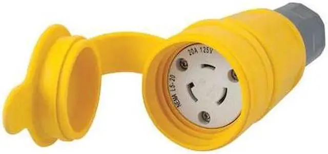 Alt view image 2 of 3 - HUBBELL WIRING DEVICE-KELLEMS HBL27W47 Watertight Locking Connector, L5-20R, 20
