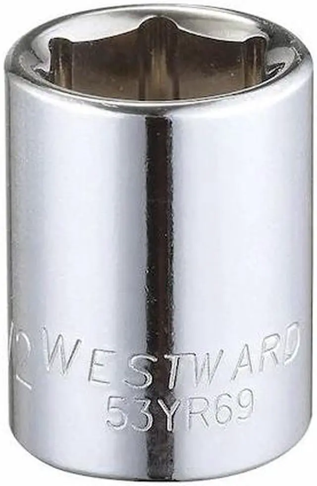 Main image of WESTWARD 53YR69 3/8" Drive, SAE Socket, 1/2" Socket Sz, 6 Pts