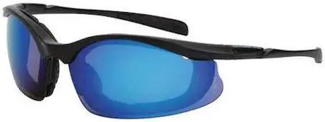 Main image of CROSSFIRE 828 Safety Glasses, Wraparound Blue Mirror Polycarbonate Lens,