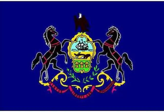 Main image of ANNIN FLAGMAKERS 144660 Pennsylvania State Flag,3x5 Ft