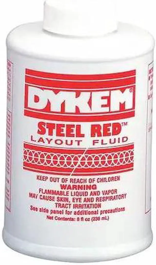 Main image of DYKEM 80496 Dykem Steel Red, Layout Fluid, Bottle, 8 oz