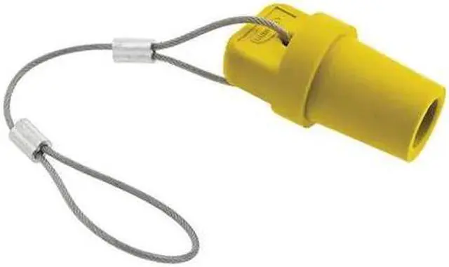 Alt view image 3 of 3 - HUBBELL WIRING DEVICE-KELLEMS HBLMCAPY Single Pole Connector Cover,Male,Yellow