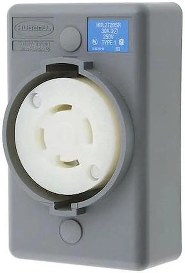 Main image of HUBBELL WIRING DEVICE-KELLEMS HBL2720SR 30A Locking Receptacle 3P 4W 250VAC