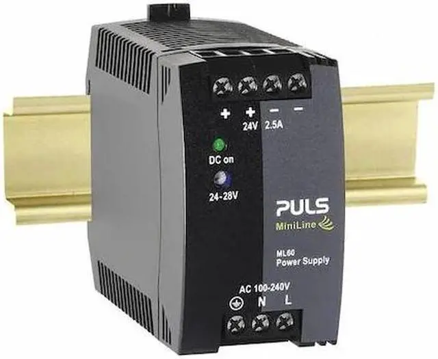 Main image of PULS ML60.241 DC Power Supply, 100/240V AC, 60 W, 2.5 A, DIN Rail