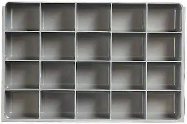 Alt view image 2 of 2 - Durham Mfg Compartment Drawer Insert Gray Powder Coated  Plastic  124-95-20-IND