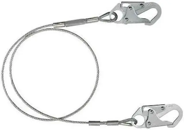 Main image of CONDOR 30HG87 Restraint Lanyard, 72", 425 lb. Weight Capacity, Gray