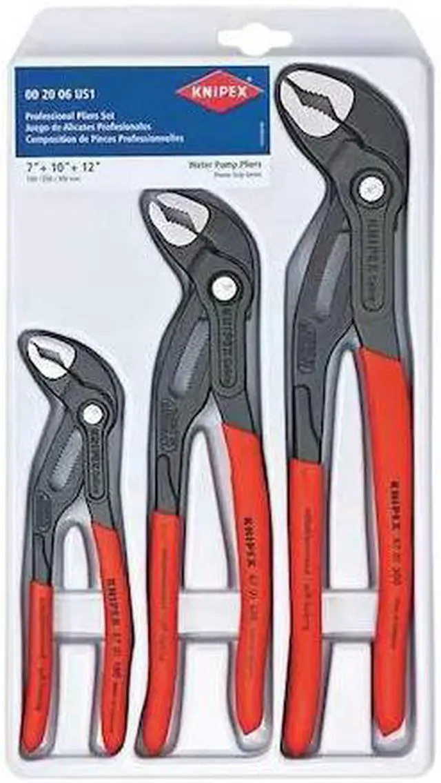 Alt view image 2 of 3 - KNIPEX 00 20 06 US1 3 Piece Cobra Pliers Set