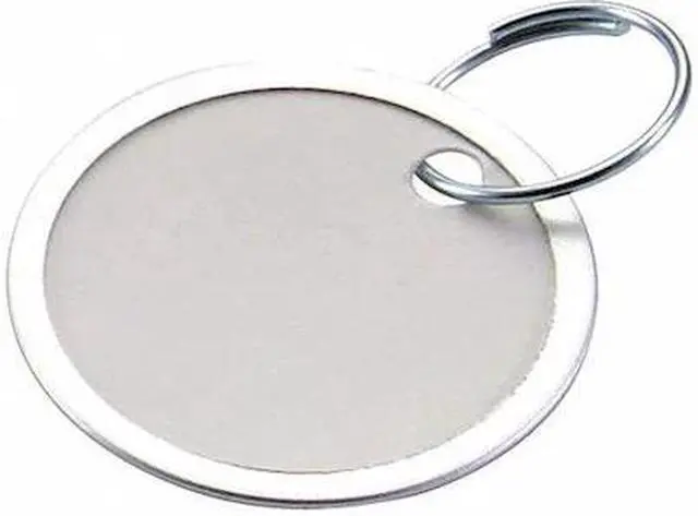 Main image of LUCKY LINE 28225 Key Tag, White, Metal Alloy, Paper, Paper Metal-Rimmed Ring,