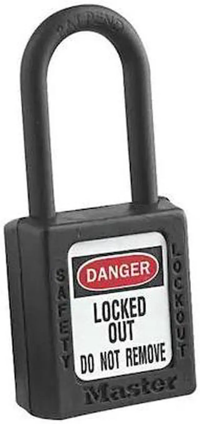 Alt view image 2 of 7 - MASTER LOCK 406KABLK 4XX0006 Lockout Padlock,KA,Black,1-3/4"H
