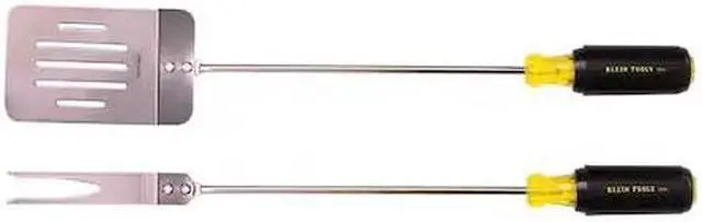 Alt view image 2 of 5 - KLEIN TOOLS 98222 BBQ Tool Set - 2-piece w/Cushn-Grip