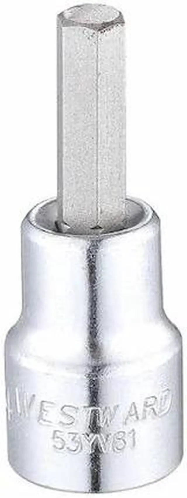 Main image of WESTWARD 53YV81 3/8 in Drive Hex Socket Bit SAE 1/4 in Tip, 1 3/4 in L