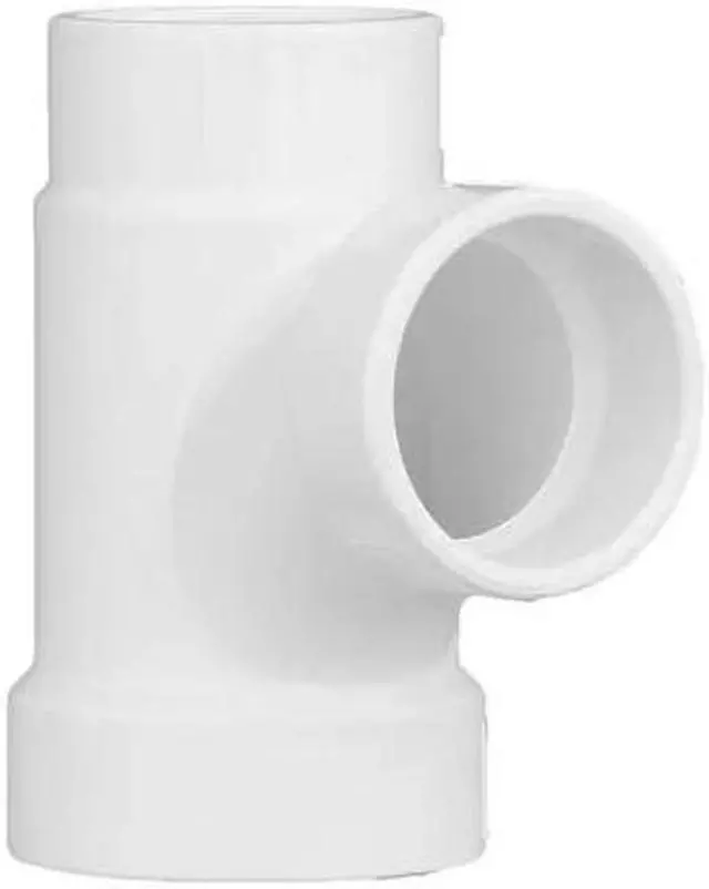 Main image of ZORO SELECT 1CNW9 PVC Sanitary Tee, Hub, 2 in x 1 1/2 in x 1 1/2 in Pipe Size