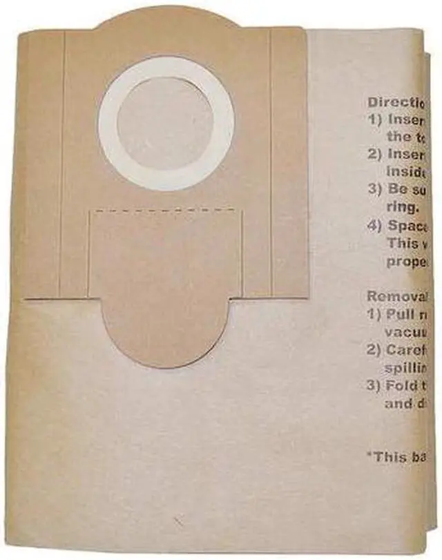 Alt view image 6 of 6 - Bag,Micron Filter,HEPA,PK3 FEIN 913038K01