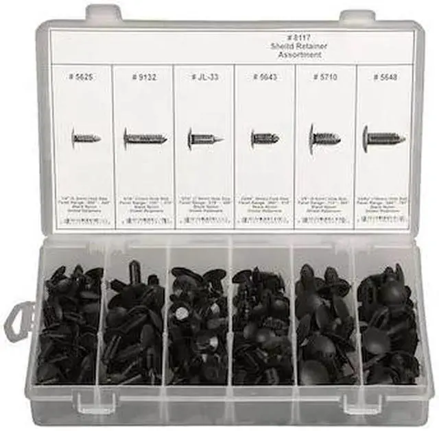 Alt view image 2 of 2 - ZORO SELECT 8117 Shield Retainer Assortment,210 Pc