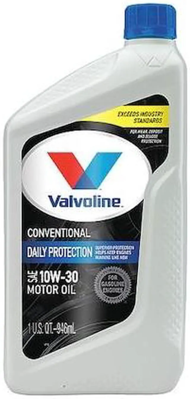 Alt view image 2 of 3 - Valvoline Conventional Engine Oil, 1 qt. Bottle, SAE Grade: 10W-30, Amber 797578