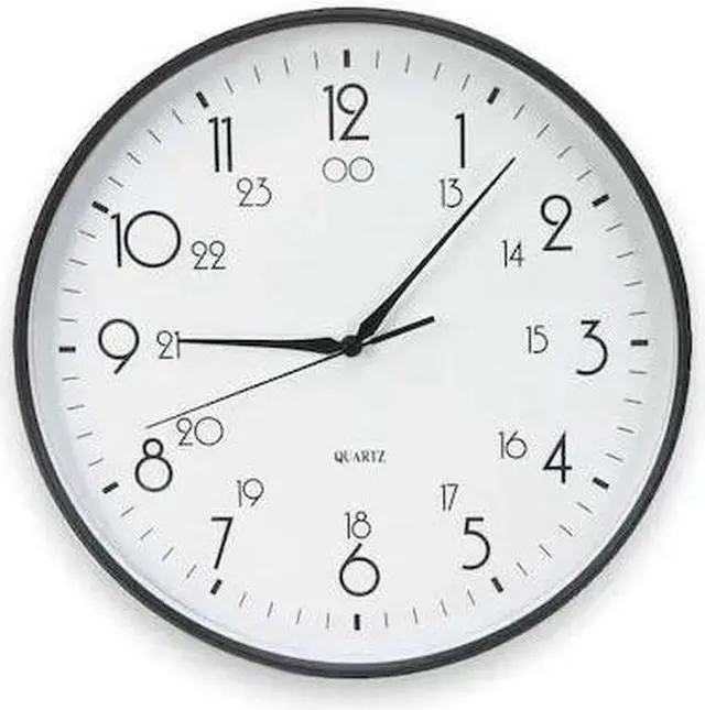 Main image of ZORO SELECT 2CHZ8 12" Analog Quartz Wall Clock, Black