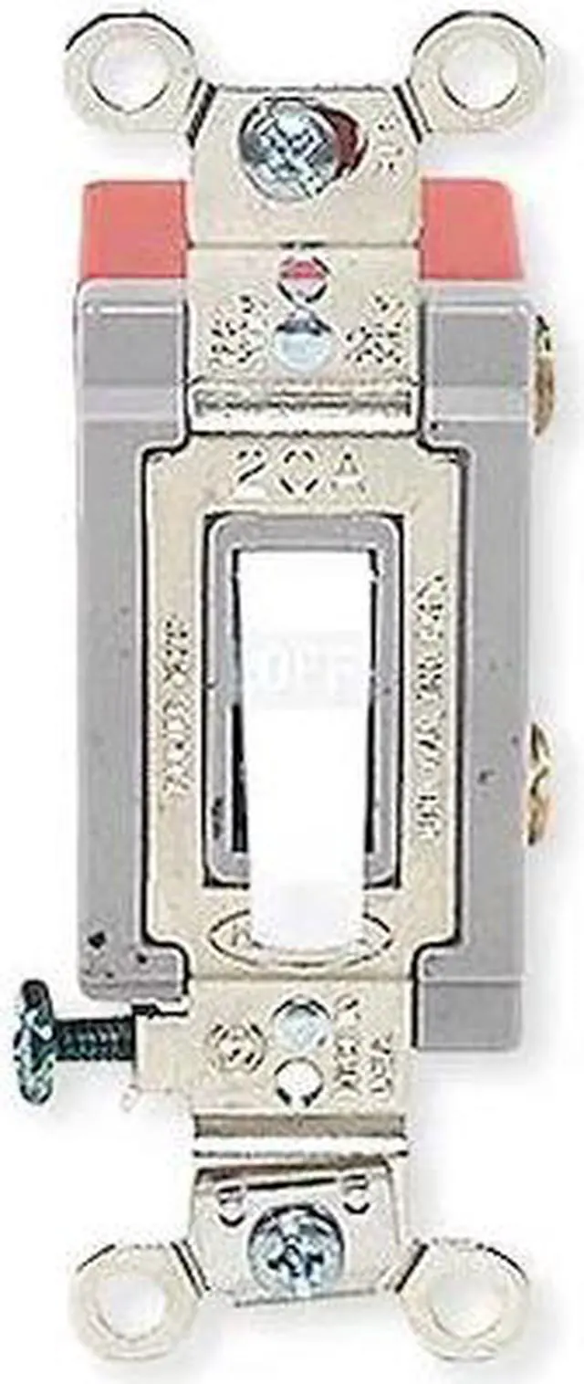 Alt view image 2 of 3 - HUBBELL WIRING DEVICE-KELLEMS HBL1222W Wall Swtch,2-Pole,120/277V,20A,Wht,Toggl
