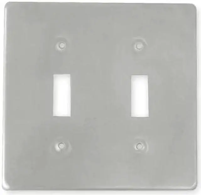Alt view image 3 of 3 - HUBBELL KILLARK 2FT Weatherproof Cover, Switch Box Type, 2 Gang, Aluminum,