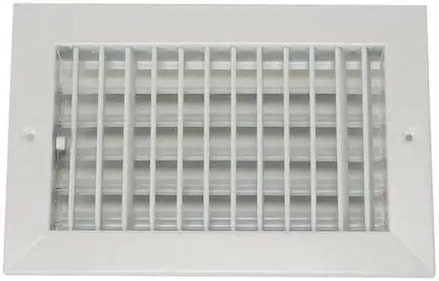 Main image of ZORO SELECT 4MJJ8 Sidewall/Ceiling Register 9.88 X 9.88, White, Steel