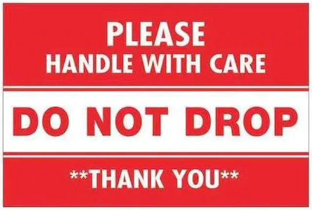 Alt view image 4 of 5 - Tape Logic Labels "Do Not Drop" 2" x 3" Red/White 500/Roll DL1313