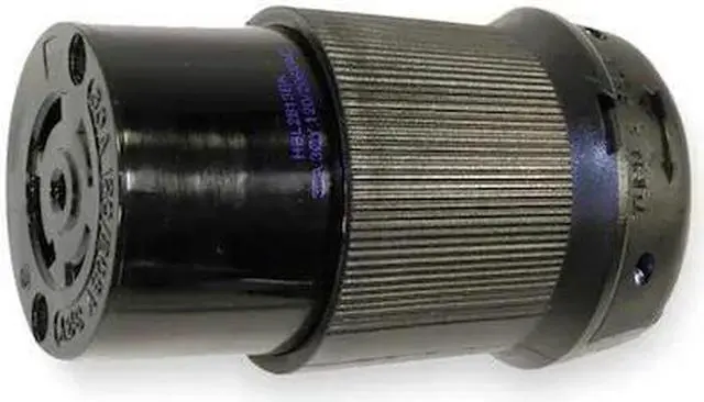 Alt view image 4 of 4 - HUBBELL WIRING DEVICE-KELLEMS HBL2813BK 30A Locking Connector 4P 5W 120/208VAC