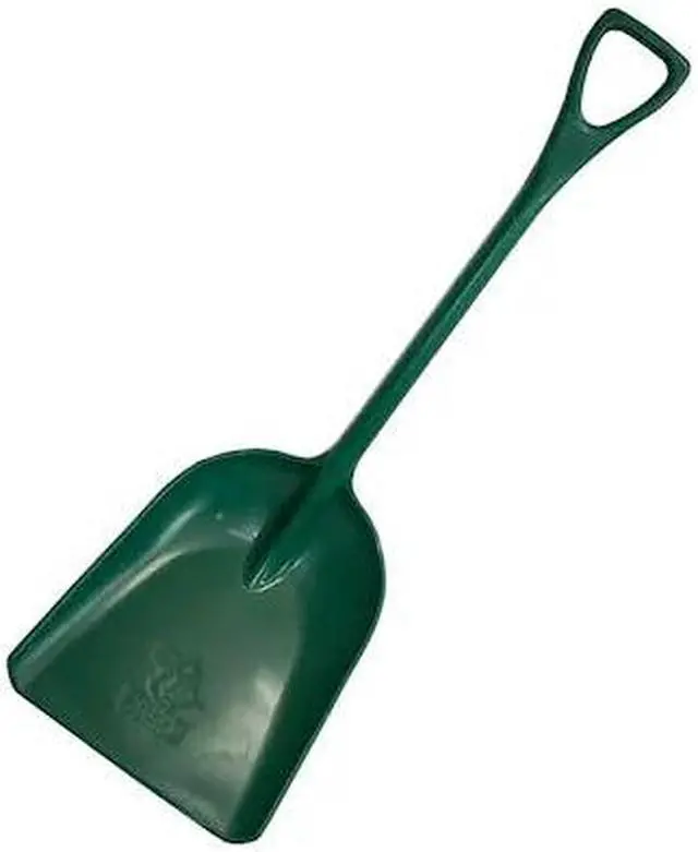 Main image of BULLY TOOLS 92803 One-Piece Poly Scoop / Shovel with D-Grip Handle - Green