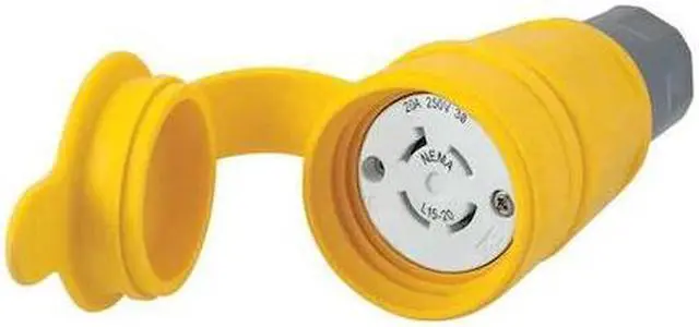 Alt view image 2 of 2 - HUBBELL WIRING DEVICE-KELLEMS HBL27W75 Watertight Locking Connector, L15-20R,