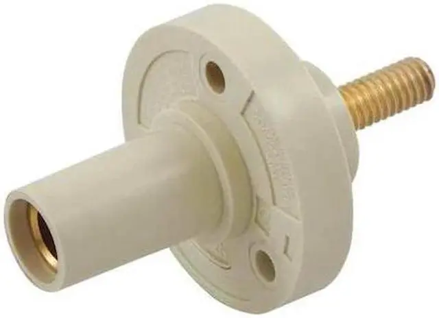 Main image of HUBBELL WIRING DEVICE-KELLEMS HBL15FRSW Receptacle, Stud, Wht, Female, Taper