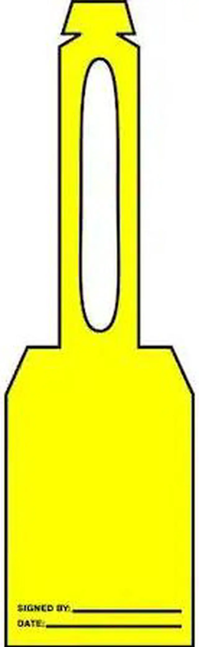Alt view image 2 of 3 - ACCUFORM TAL375 Tag, Blank, Plastic, 5 3/4 in H x 3 1/4 in W, Yellow,