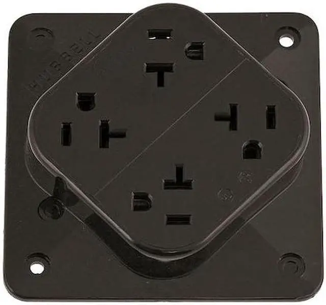 Alt view image 2 of 3 - HUBBELL WIRING DEVICE-KELLEMS HBL420 Straight Blade Receptacle, 5-20R, 20 A,