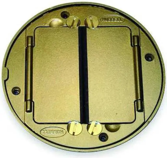 Alt view image 2 of 6 - HUBBELL WIRING DEVICE-KELLEMS S1TFCBRS Box Cover, Floor Box Type, 2 Gang,