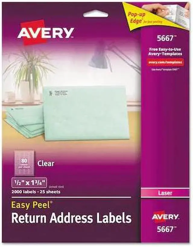 Alt view image 3 of 7 - Avery Label,Lsr,1/2x1.75,2m/Bx 5667