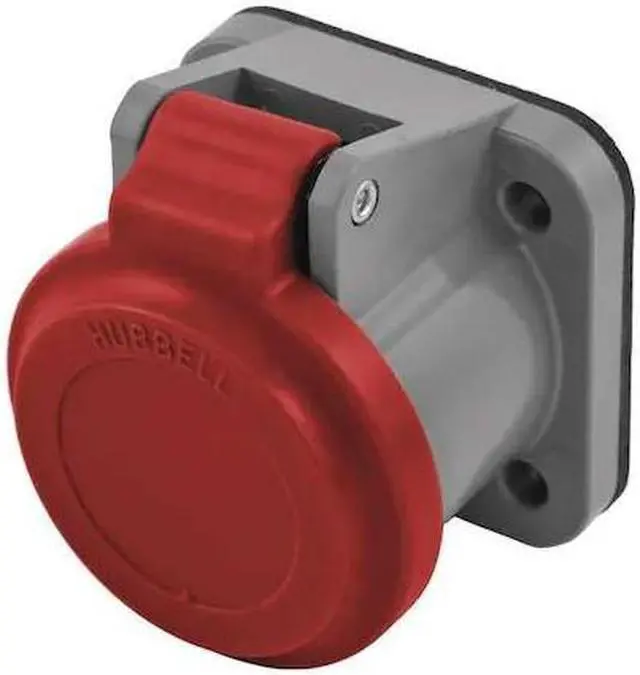 Alt view image 2 of 2 - HUBBELL WIRING DEVICE-KELLEMS HBLNCR Single Pole Connector,Non-Met Cover,Red