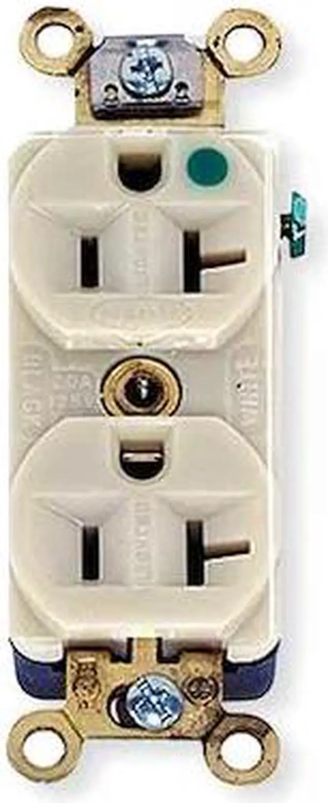 Alt view image 2 of 2 - HUBBELL WIRING DEVICE-KELLEMS HBL8300ILI Duplex Straight Blade Receptacle,