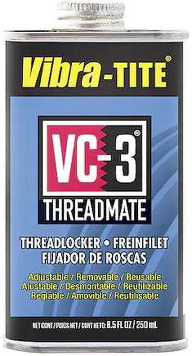 Alt view image 2 of 2 - Vibra-tite VC-3 Series High-Strength Threadlocker, Red Liquid, 250mL Can 21325