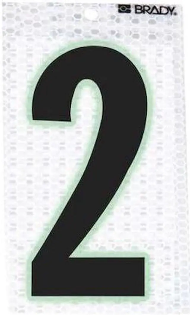 Alt view image 2 of 2 - BRADY 3000-2 Ultra Reflective Numbers,2,PK10