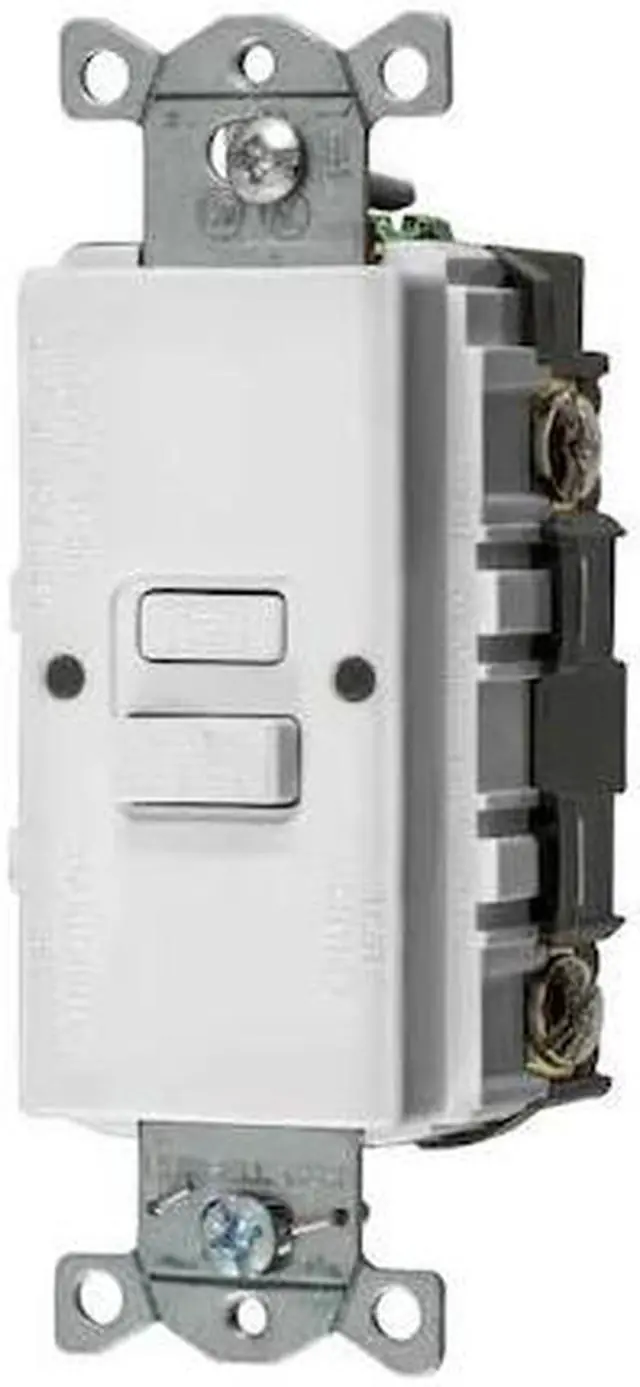 Main image of HUBBELL WIRING DEVICE-KELLEMS GFBFST20W GFCI Receptacle, 20A, 125VAC, White