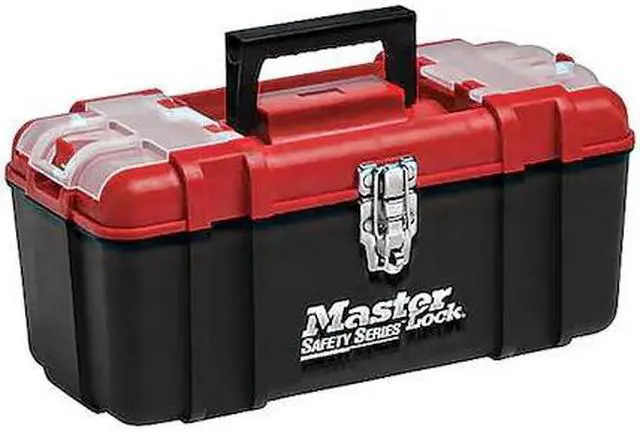 Alt view image 2 of 3 - Lockout Tool Box, Unfilled, General Lockout/Tagout, Tool Box, Black, Red