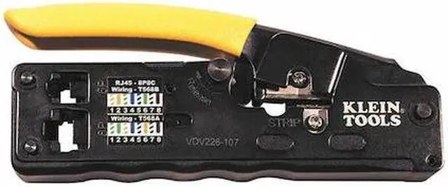Alt view image 12 of 19 - KLEIN TOOLS VDV226-107 5 1/4 in Ratchet Crimper CAT3, CAT5e, CAT6
