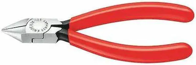 Alt view image 2 of 6 - Knipex 76-81-125 5" Diagonal Cutters for electromechanics w/ Tapered Head and Small Bevel - Plastic Grip
