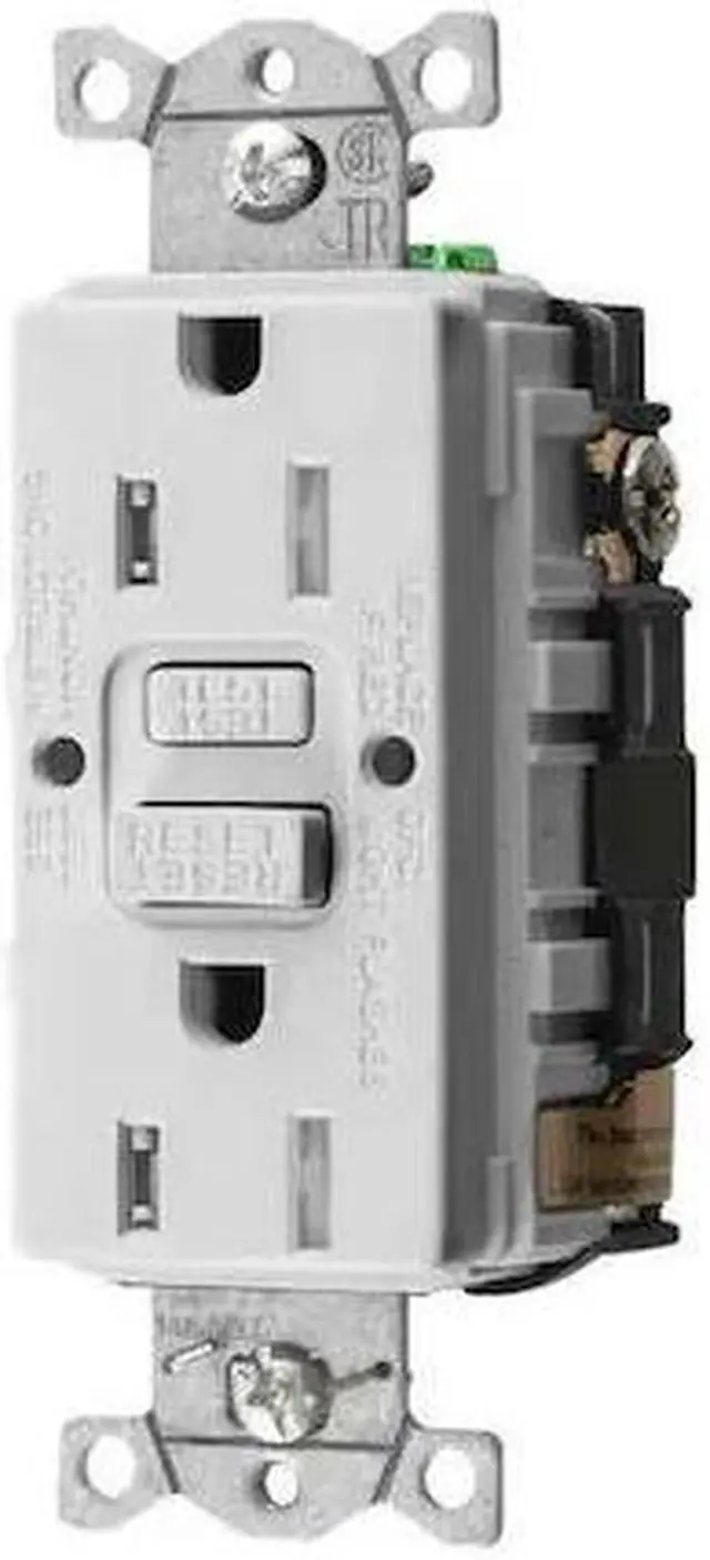 Alt view image 2 of 2 - HUBBELL WIRING DEVICE-KELLEMS GFRTR15W GFCI Rceptcle, Commer., Wht, 15A, 0.5 HP