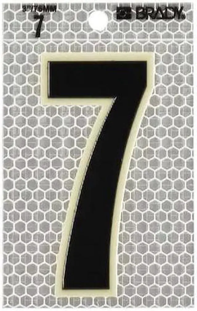 Alt view image 2 of 2 - BRADY 3010-7 Ultra Reflective Numbers,7,PK10