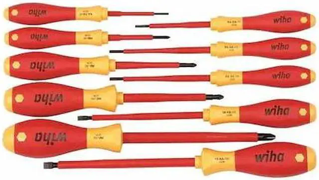 Alt view image 4 of 4 - Wiha 32093 Insulated Slotted and Phillips Screwdriver Set, 10 Pieces