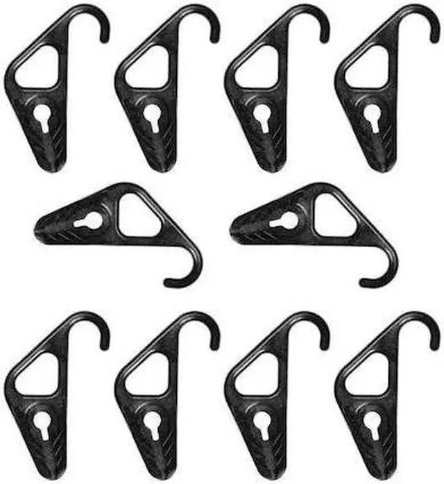 Alt view image 2 of 2 - THE BETTER BUNGEE BB1/4NHBK Bungee Hook,Black,4 in. L,2 in. W,PK10