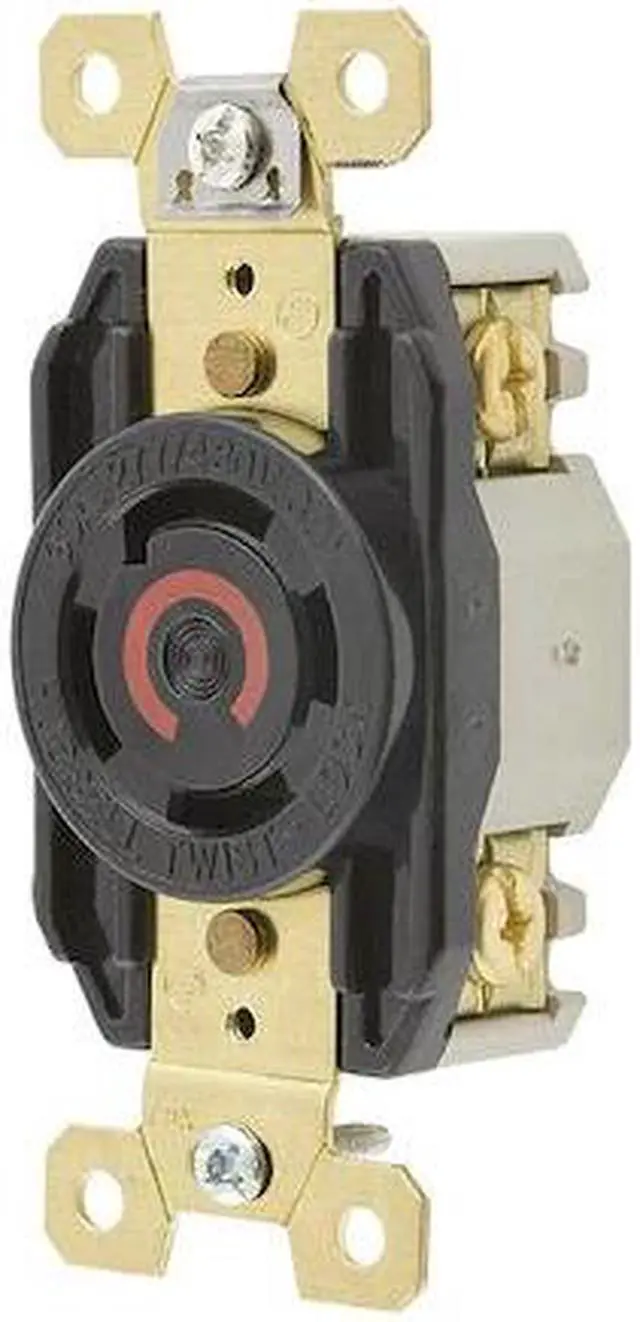 Alt view image 2 of 3 - HUBBELL WIRING DEVICE-KELLEMS HBL2760 Locking Receptacle, L19-30R, 30 A,